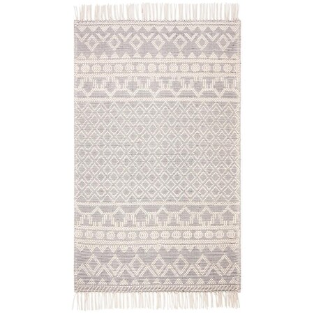 Safavieh 8 x 10 ft. Natura Hand Loomed Rectangle Rug, Ivory & Grey NAT351A-8